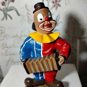 Adorable Clown Figurine playing an Accordian